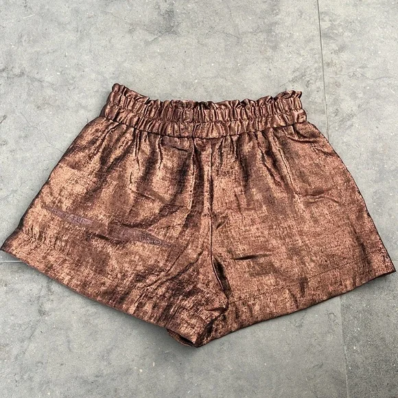 A New Day Metallic Shorts NWOT - Picture 2 of 5